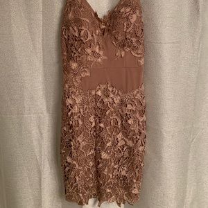 Mauve lace dress